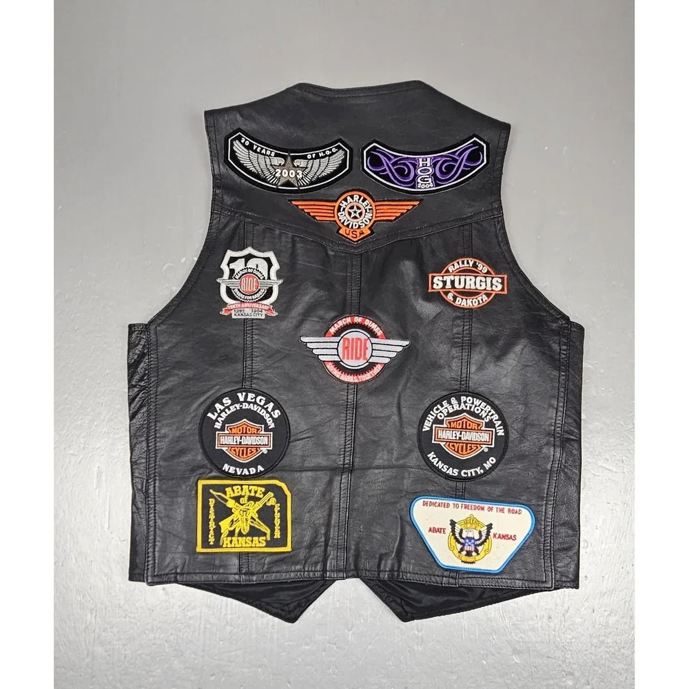 First Genuine Leather vintage harley